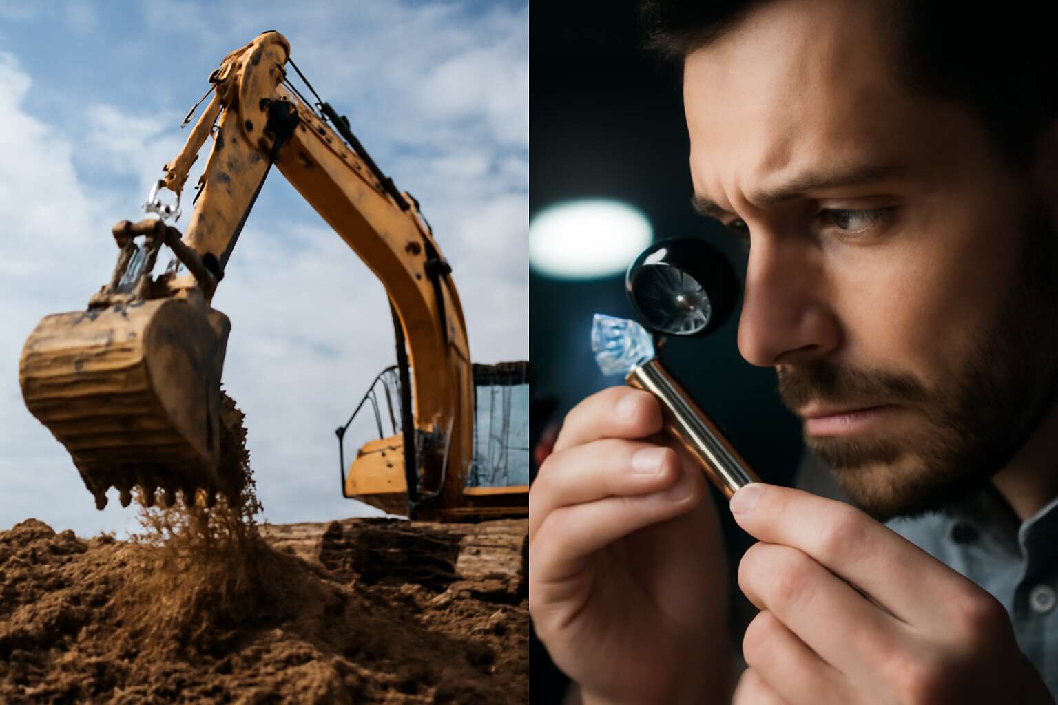 excavator vs gemologist