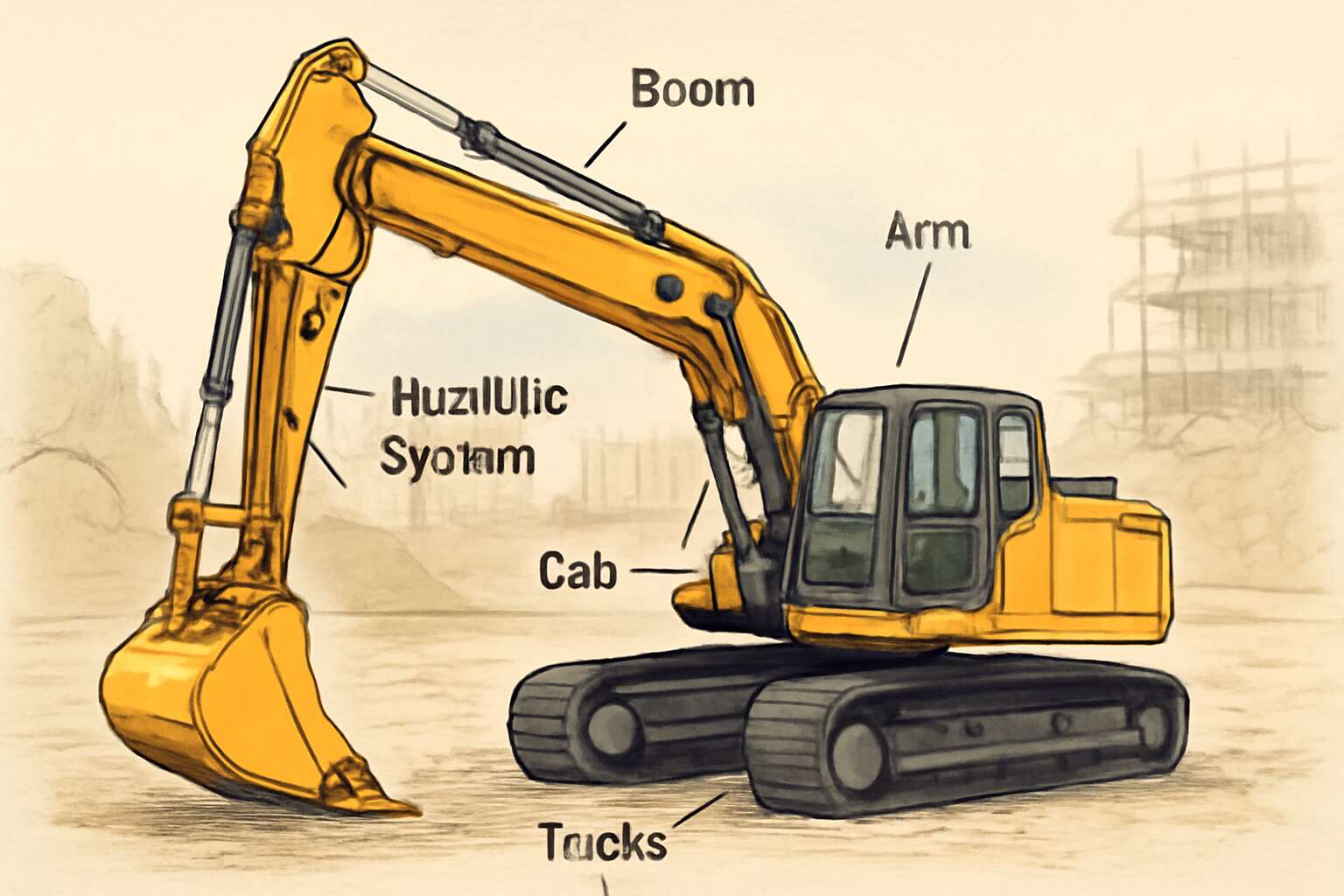 excavator diagram