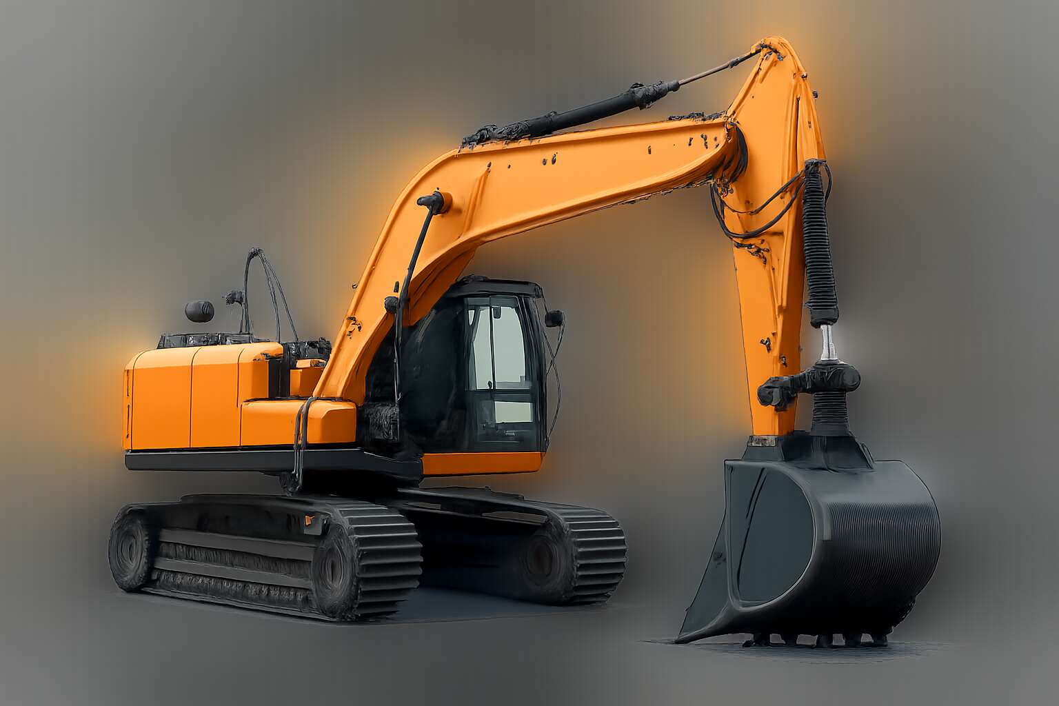 excavator without background