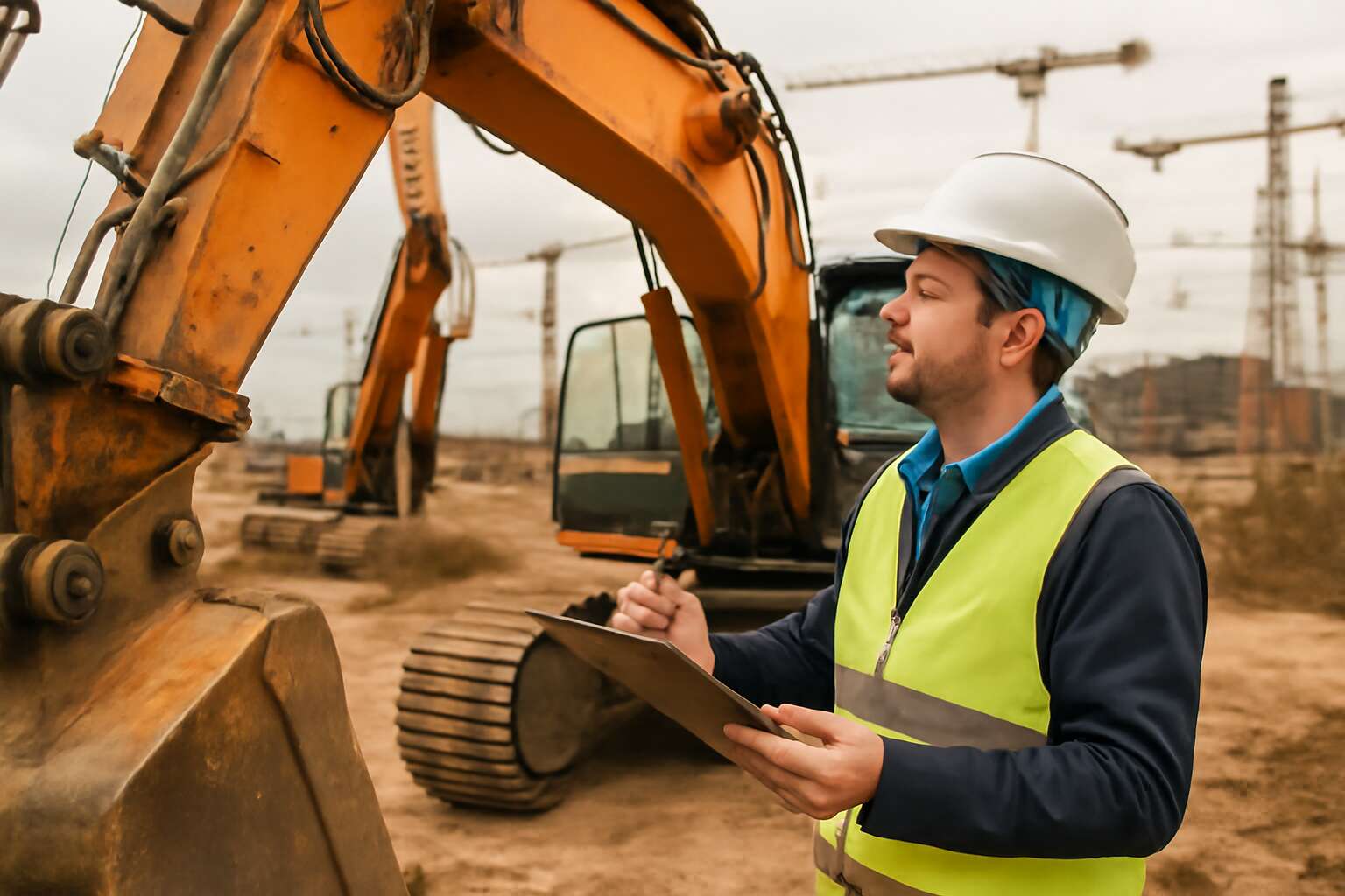 excavator walk around inspection