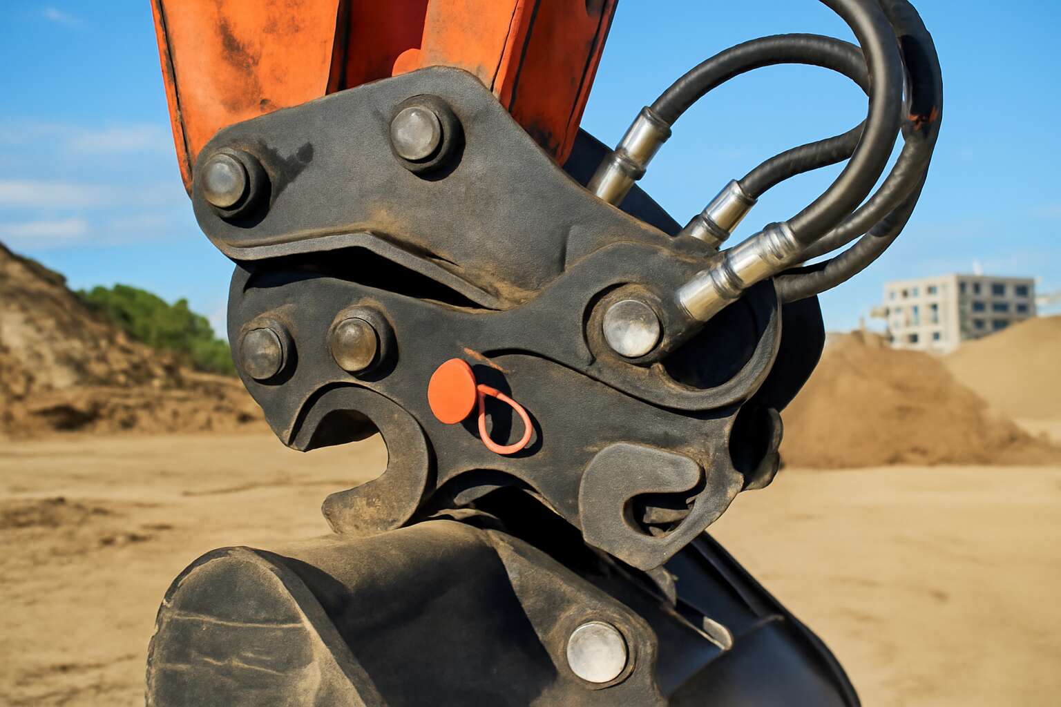 excavator quick hitch not working