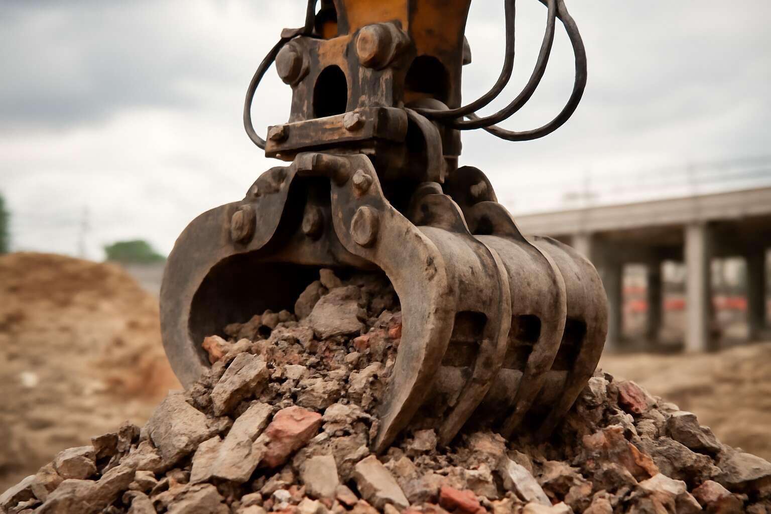 excavator grab attachment