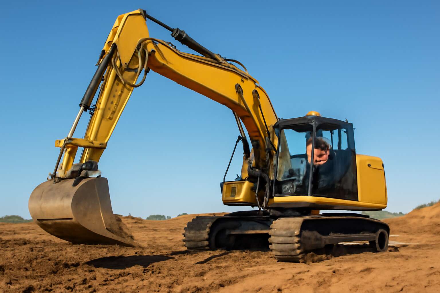 excavator and driver hire