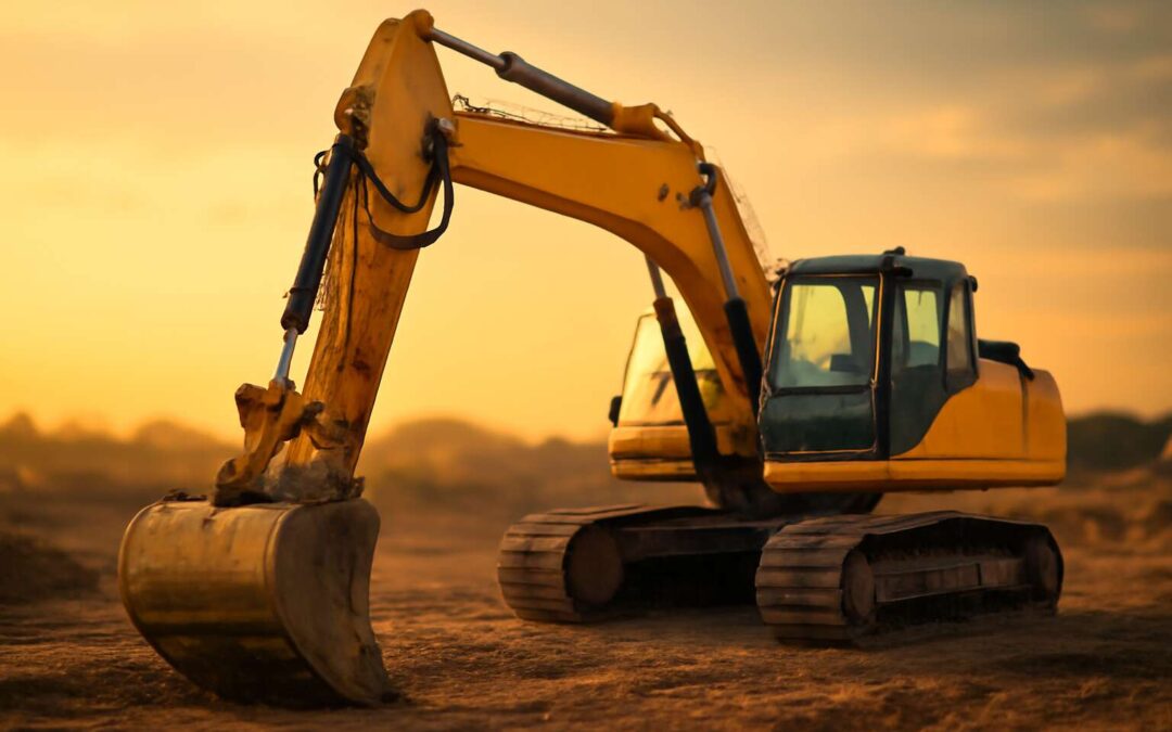 Epic excavator wallpaper: rugged machines in action for bold desktop vibes