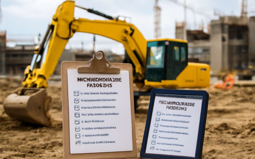 Powerful Precautions: excavator checklist pdf for safe, efficient site ops.