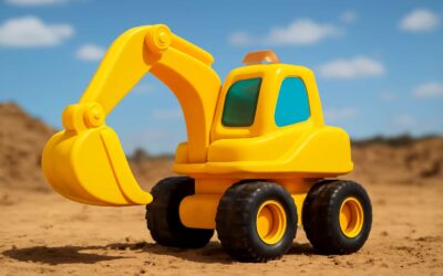 Surprising Design Secrets: excavator looks like toy, yet it’s built for serious work.