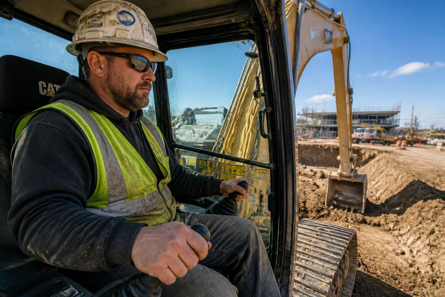 excavator operator salary per hour